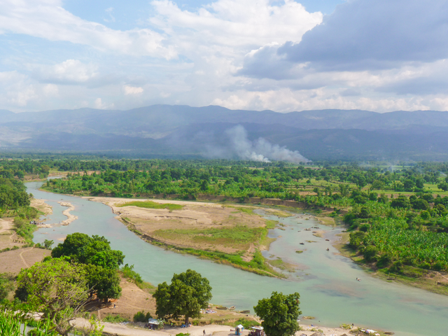 Rice paddies in the Artibonite Valley, Haiti